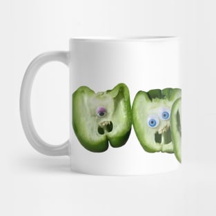 Funny Googly Eye Peppers Vegan Vegetarian Garden Food Mug